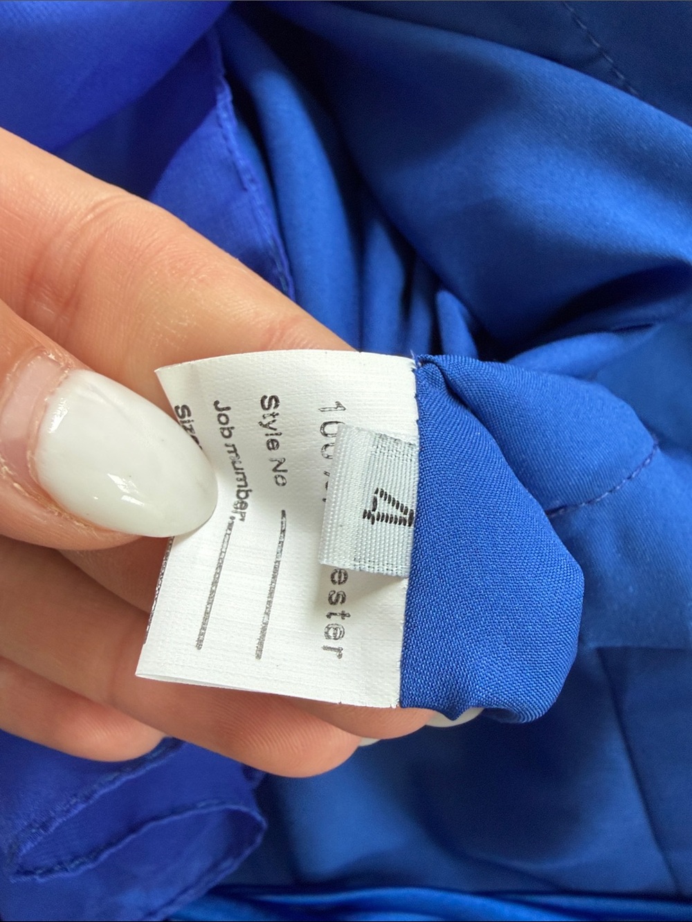 Elegant Royal Blue Ruffled Evening Dress - Picture 3 of 4